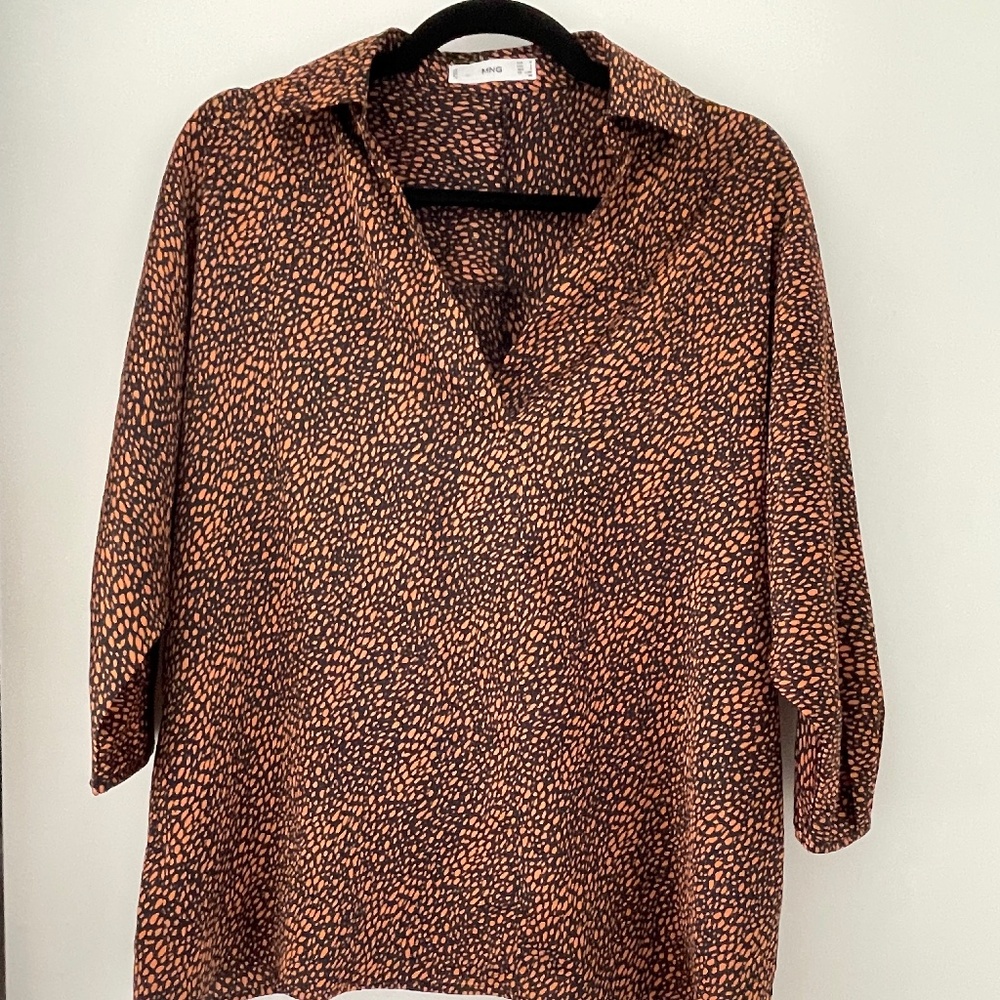 Mango Flowy Printed Blouse